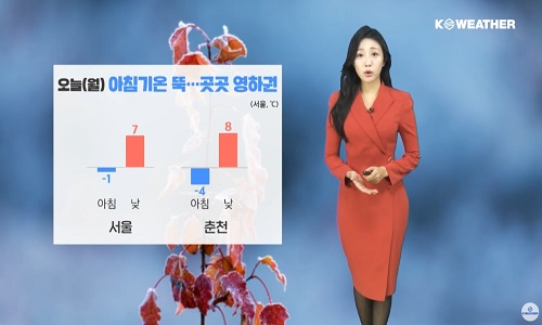 [날씨] 오늘(월) 출근길 곳곳으로 영하권 추위…동해안 비