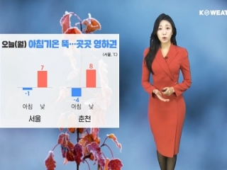 [날씨] 오늘(월) 출근길 곳곳으로 영하권 추위…동해안 비