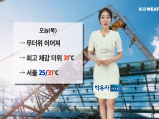 [날씨] 오늘(목) 무더위 지속…동해안/제주 비