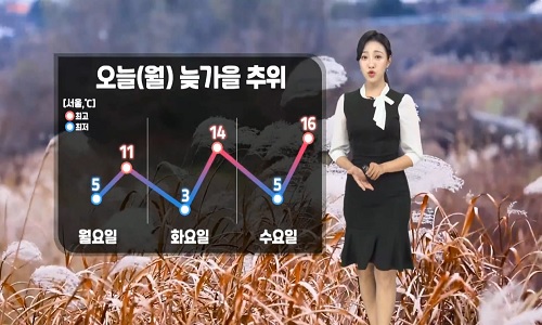 [날씨] 오늘(월) 일부 내륙과 산간 영하권…늦가을 추위