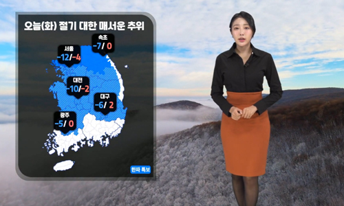 [날씨] 오늘(화) 절기 '대한' 강추위 기승…동해안 곳곳 눈