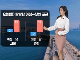 [날씨] 오늘(월) 아침엔 다소 쌀쌀하지만 낮엔 포근…탁한 공기 질