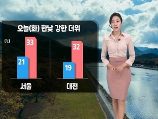 [날씨] 오늘(화) 전국 대체로 맑고 제주는 비…강한 더위