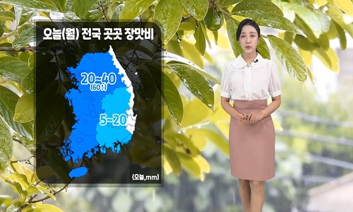 [날씨] 오늘(월) 전국 차차 비…중부 중심 많은 비