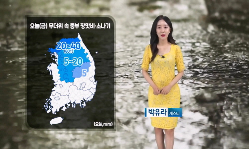 [날씨] 오늘(금) 중부 중심 장맛비/소나기…30℃ 안팎 무더위