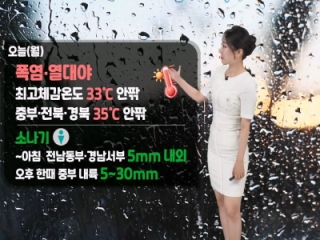 [날씨] 오늘(월) 찜통더위 이어져…중부내륙 소나기