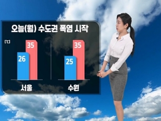 [날씨] 오늘(월) 전국 구름 많고 극심한 더위…일부 내륙 소나기