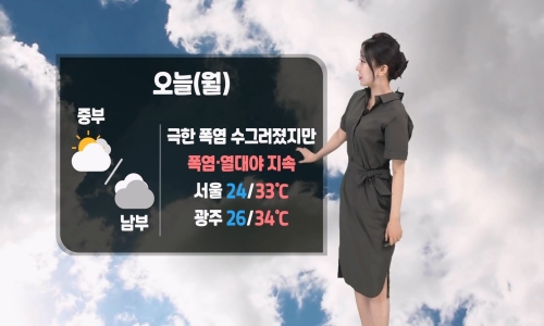 [날씨] 오늘(월) 서쪽 중심 폭염/열대야…높은 파고 유의