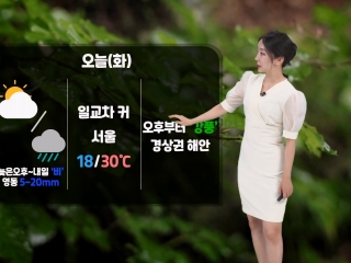 [날씨] 오늘(화) 큰 일교차 주의…영동 '비'