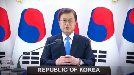 문재인 대통령, WHO 총회 기조연설..."백신은 인류 공공재"