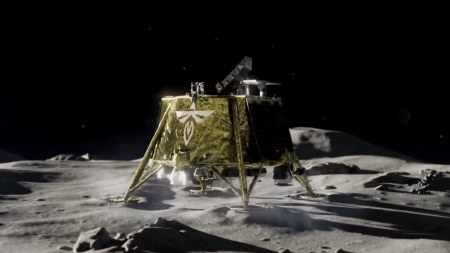 민간 우주선 최초 달 착륙..."52년 만에 달에 간 미국 우주선"