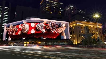 신세계백화점, 초대형 전광판에 '크리스마스 미디어 아트' 공개