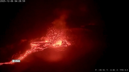 하와이 킬라우에아 화산 또 분화...용암 분출 관측