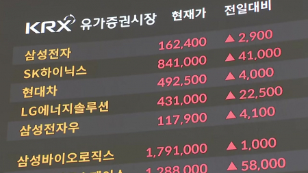 "한국 증시 시총, 독일 추월...세계 10위 진입"
