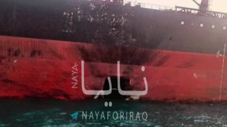 걸프해 안쪽 이라크 근해 유조선 피격..."3.5만 명 발 묶여"