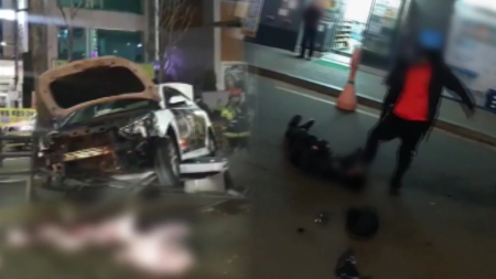 서울 수유시장 앞 연쇄 충돌...버스정류장 돌진까지