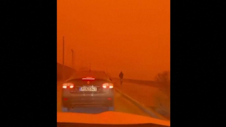 그리스, 사하라 사막 모래 먼지·폭풍 강타...피해 속출