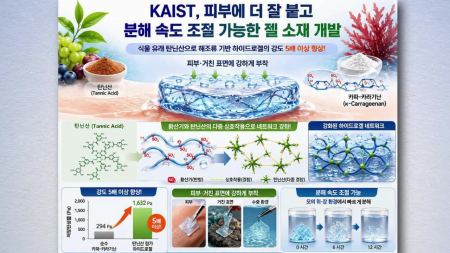 상처에 더 잘 붙고 분해 속도 조절되는 의료용 겔 소재