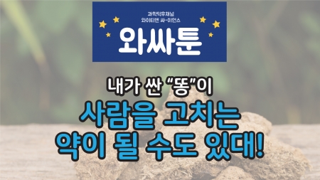 내가 싼 "똥"이 사람을 고치는 약이 될 수도 있대!