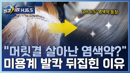 모발이 상하지 않는 염색?! pH6.5 염모제 개발 기업